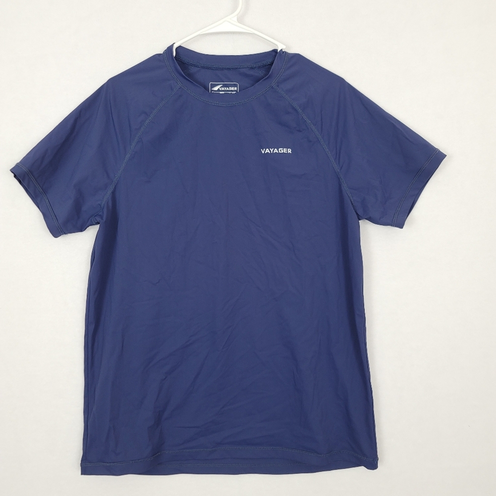 Vayager Navy Blue Short Sleeve Swimshirt Cover Up Beach Men's Medium